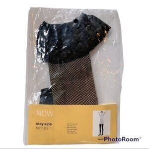 Vintage H&M Stay-Ups Black Y2K Fishnets Sz XS